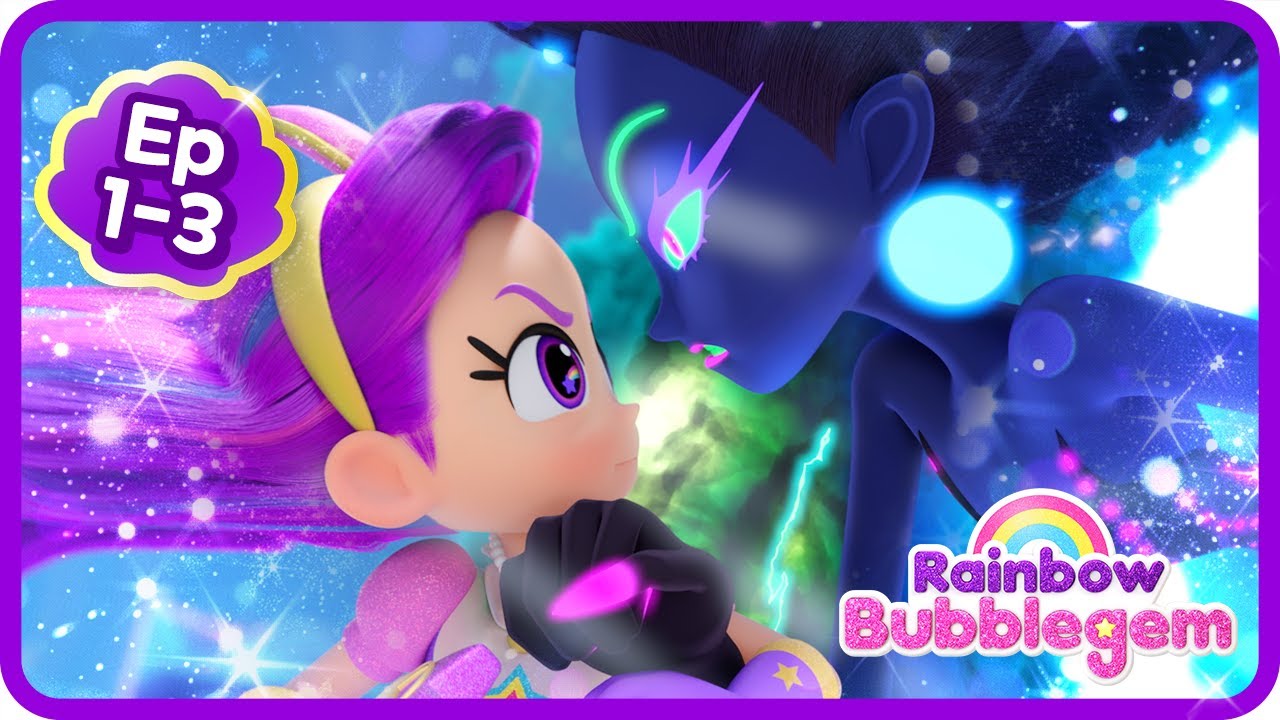 Mermaid Princess vs Wicked Witch | Ep.1–3 Compilation | Binge-Watching | Rainbow Bubblegem 🌈
