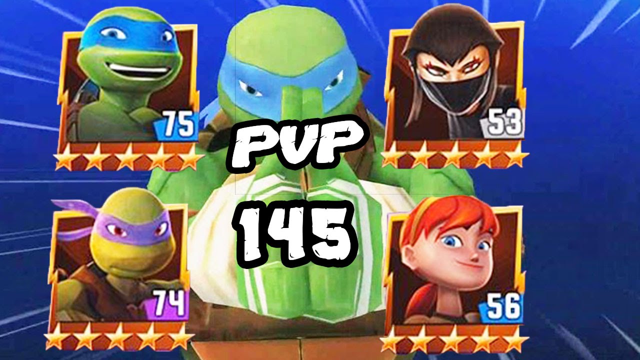 TMNT Legends PVP 145 (Leonardo Legend, Donatello Legend, Karai, April O'Neil)