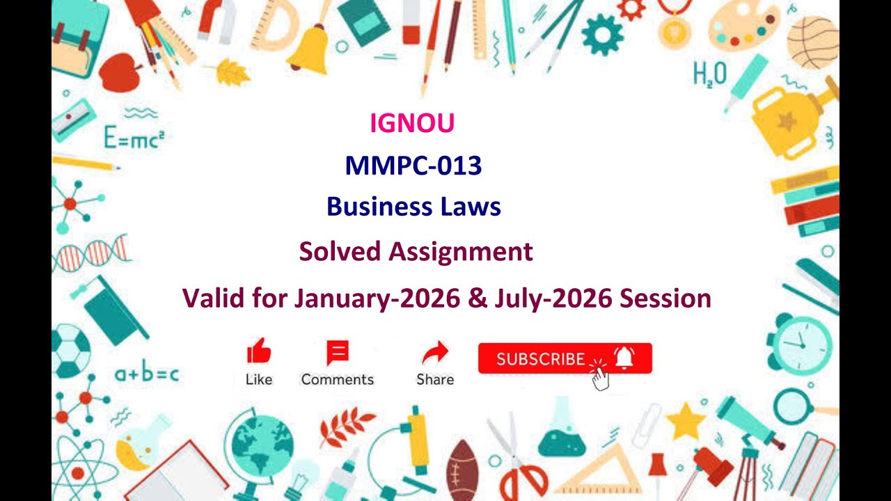MMPC 013 SOLVED ASSIGNMENT | MMPC 013 IGNOU Solved Assignment Jan 2026 & July 2026 | IGNOU