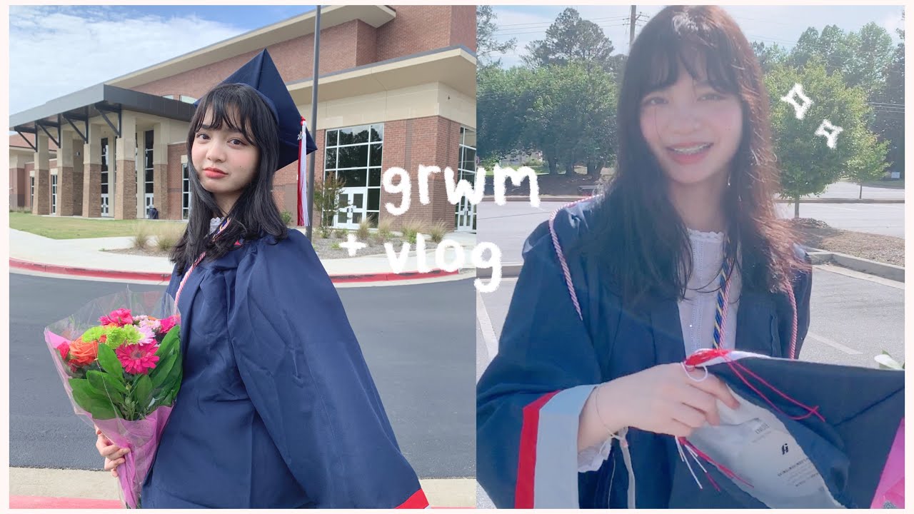GRWM VLOG: High School Senior 2020 Graduation👩‍🎓graduation makeup & photos, drive through graduation