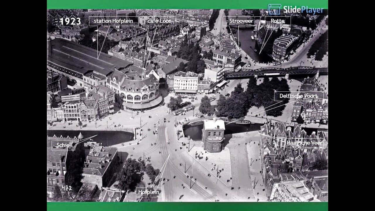 ROTTERDAM vóór en ná mei 1940 vanuit de lucht gezien