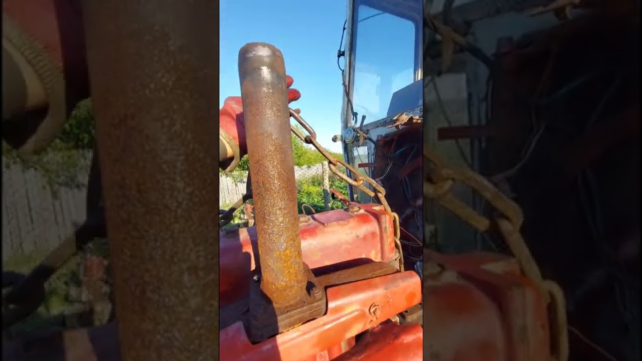 Как снять двигатель Д-65 с трактора ЮМЗ с помощью КУНа дома.