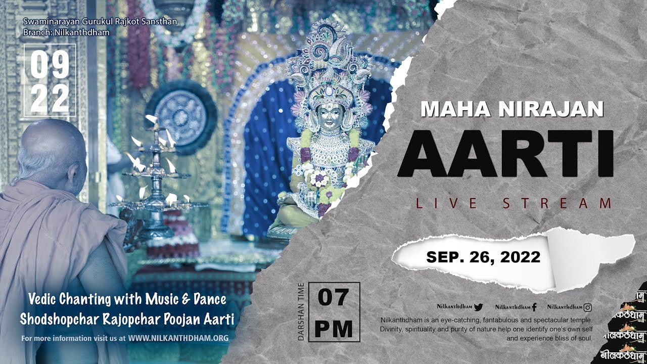 LIVE | Poicha Aarti | Kirtan | Nilkanthdham (26 Sep )