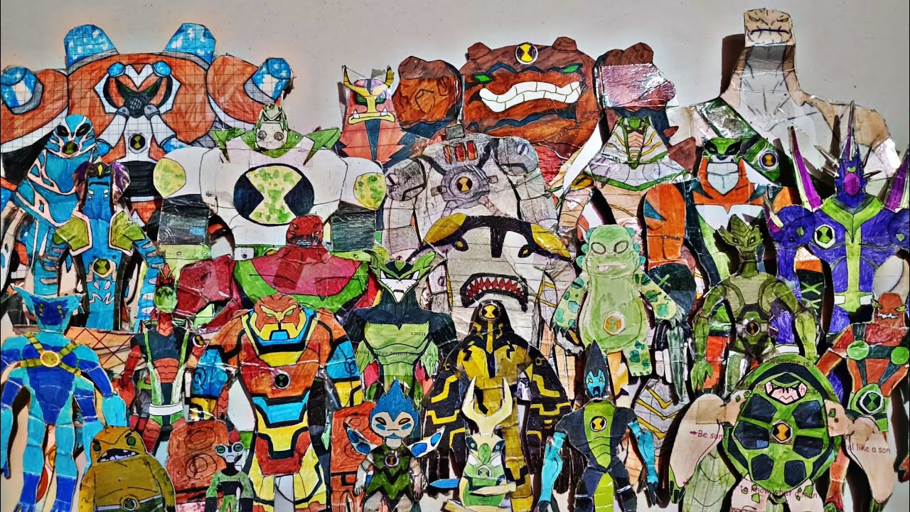 My BEN 10 Paper Action Figures Collection!