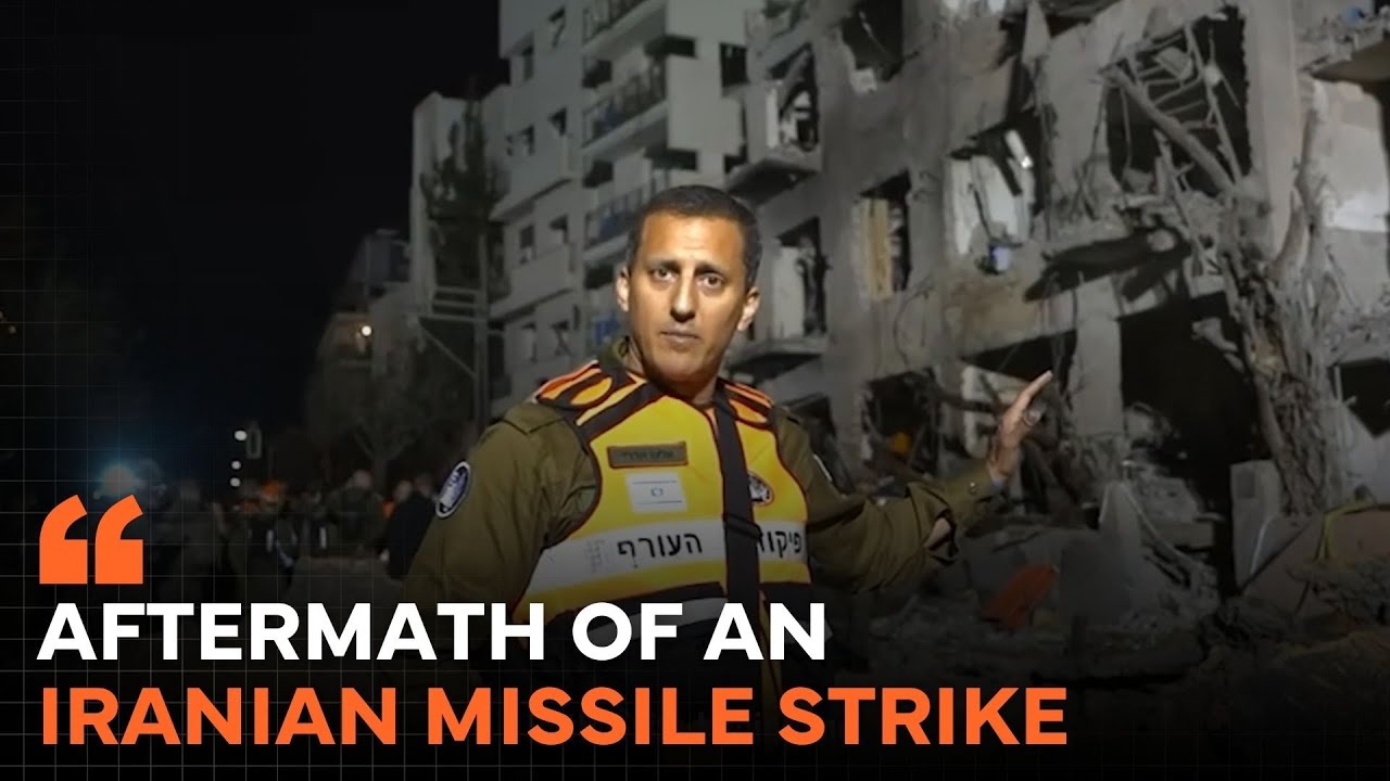  Aftermath of an Iranian Missile Hit on a Civilian Building