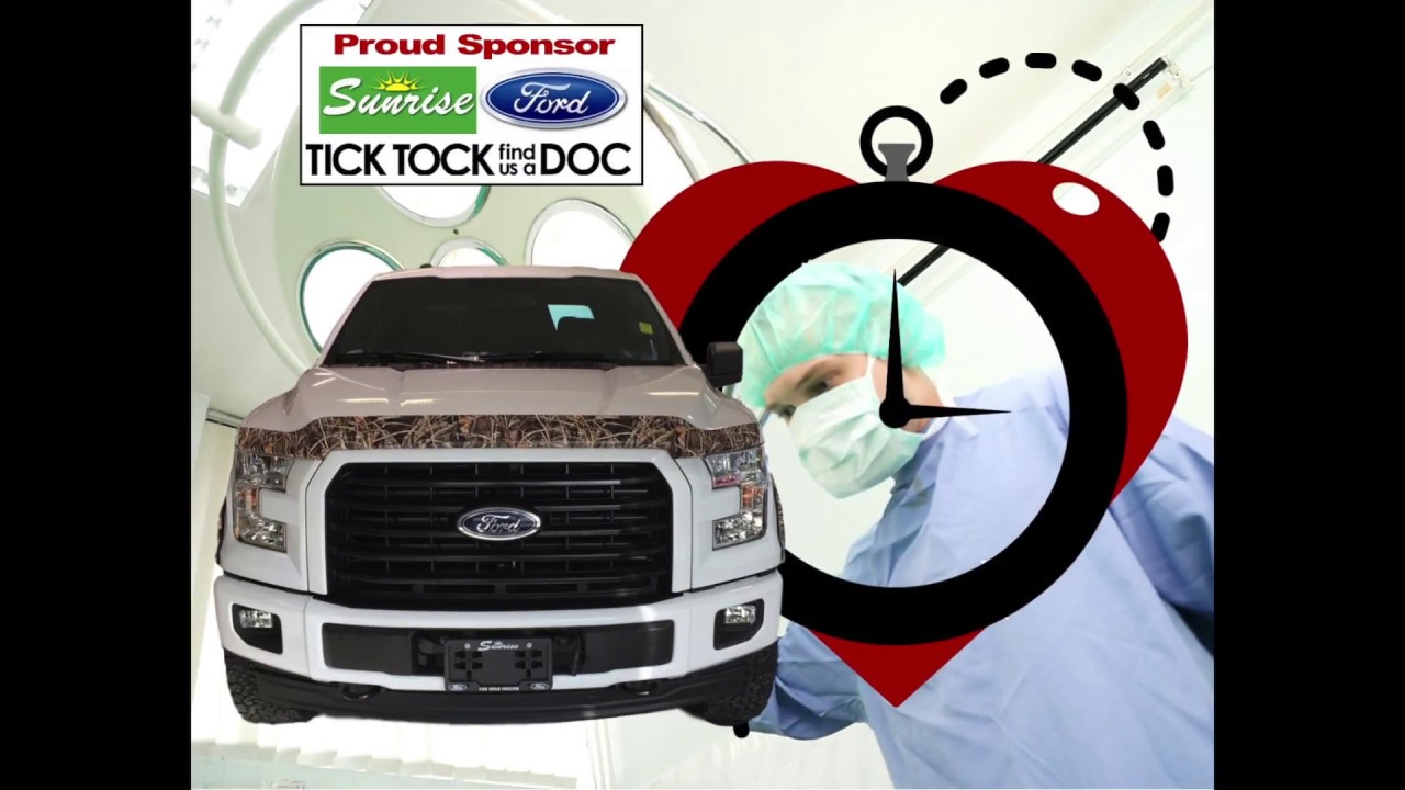 Sunrise Ford 100 Mile House Proud Supporter of Tick Tock Find Us A Doc
