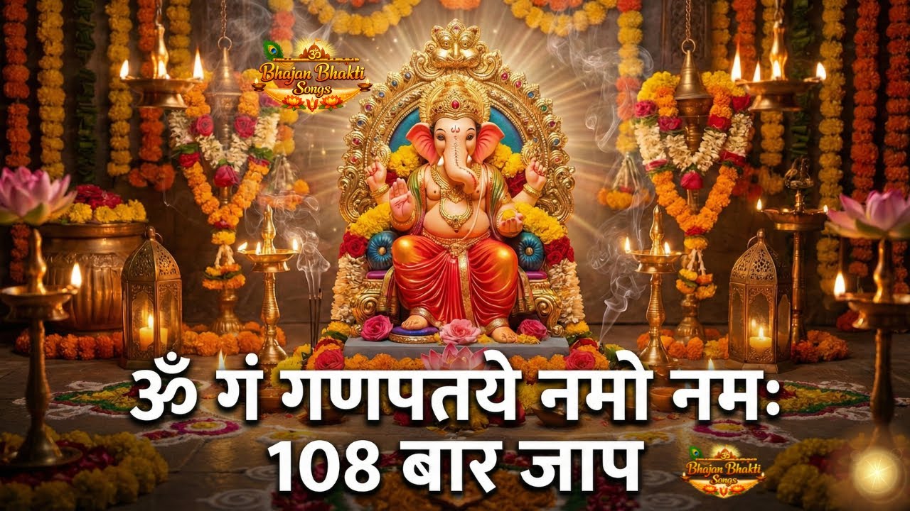 ॐ गं गणपतये नमो नम: 108 बार जाप 2026 | Ganesh Mantra 108 Times | Om Gan Ganpataye - गणेश मंत्र 2026