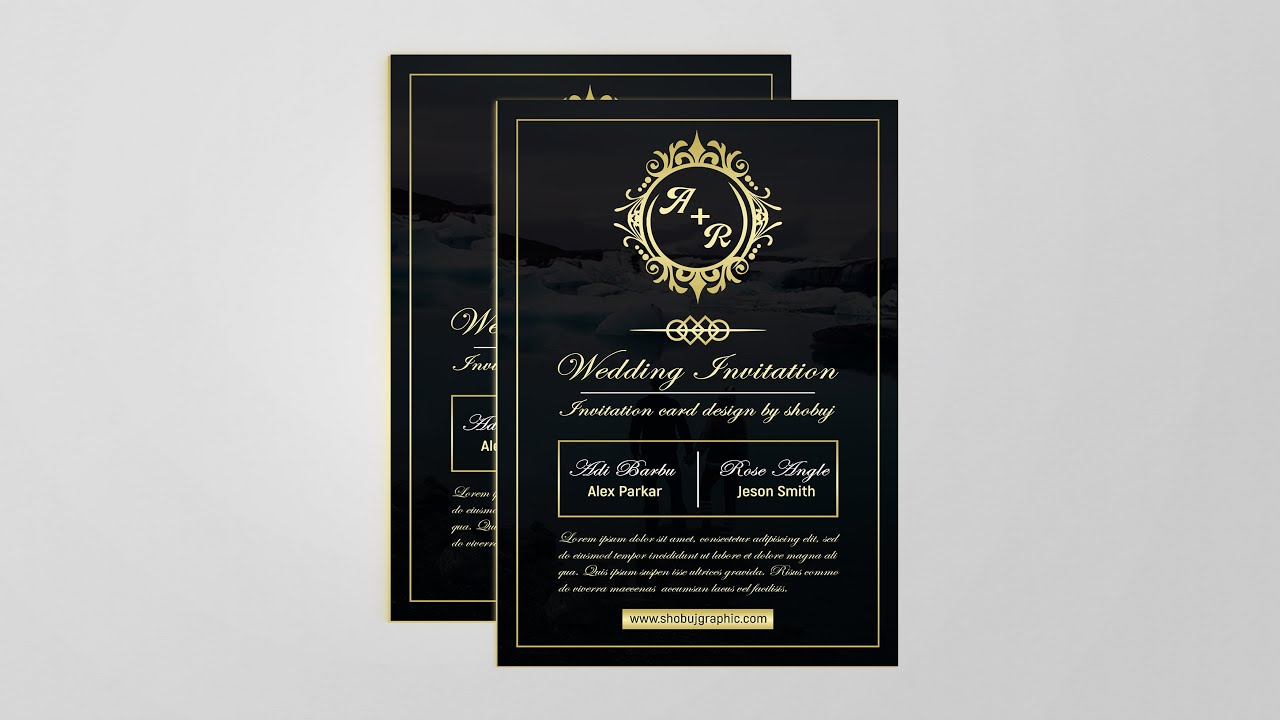 Wedding invitation card design