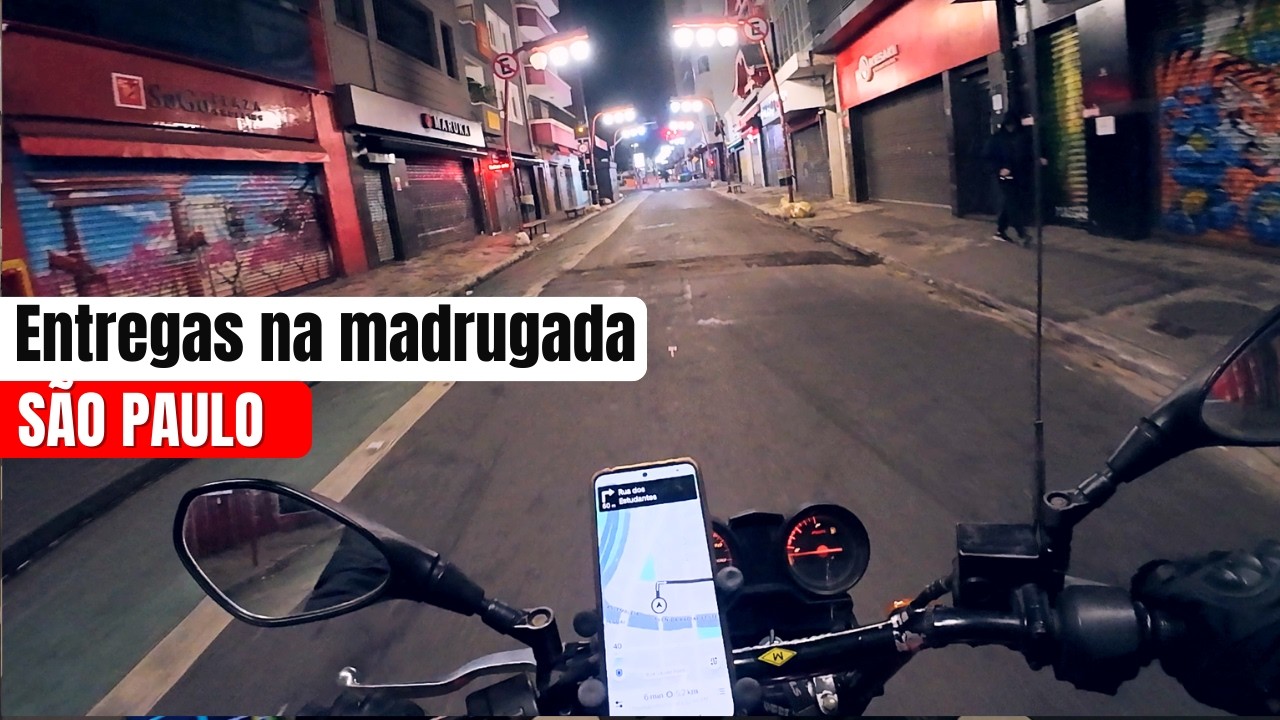 ENTREGAS IFOOD E UBER NA MADRUGADA EM SÃO PAULO