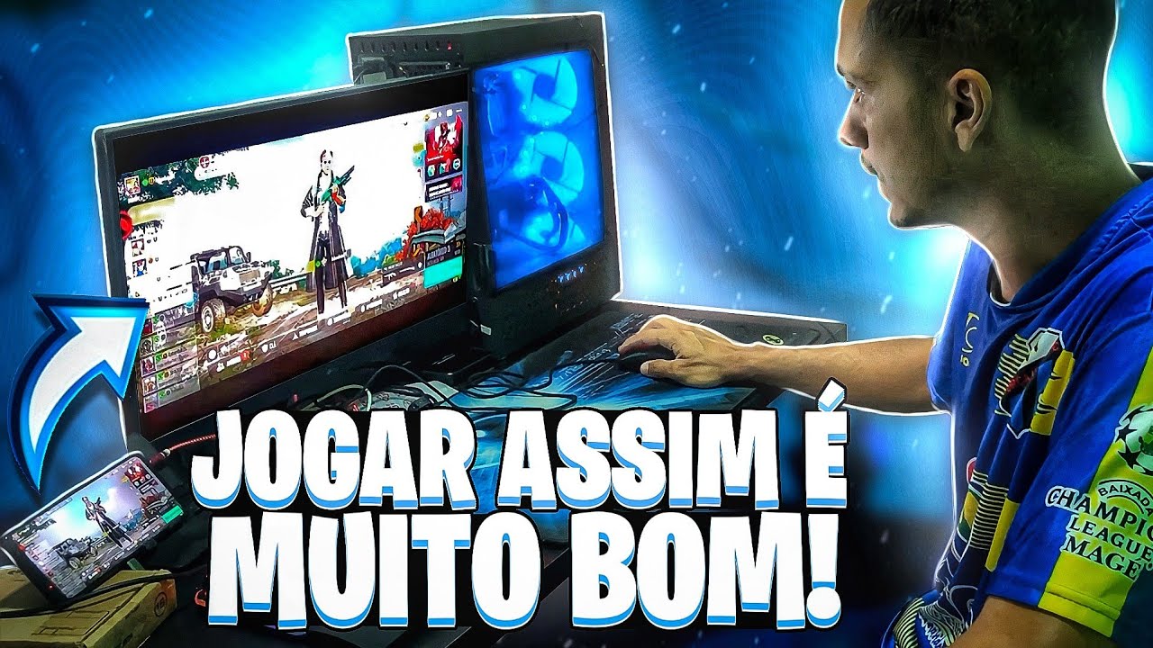 COMPREI UM MONITOR DE 144HZ, PRA USAR COM MOBILADOR! AGORA FICOU BOM DEMAIS!  #pubgmobile #mobilador