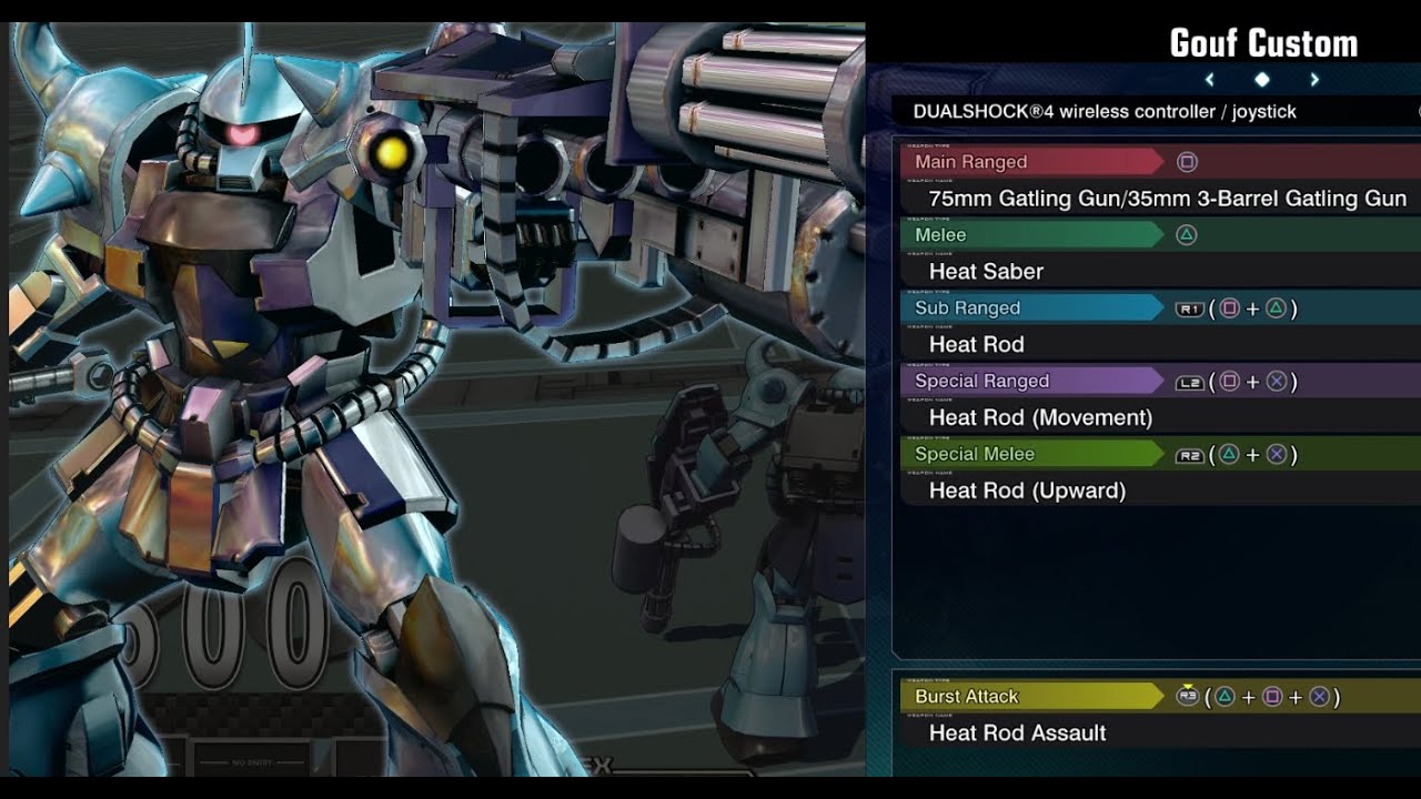 Gouf Custom - Gundam Extreme Versus Maxi Boost ON Combo Guide