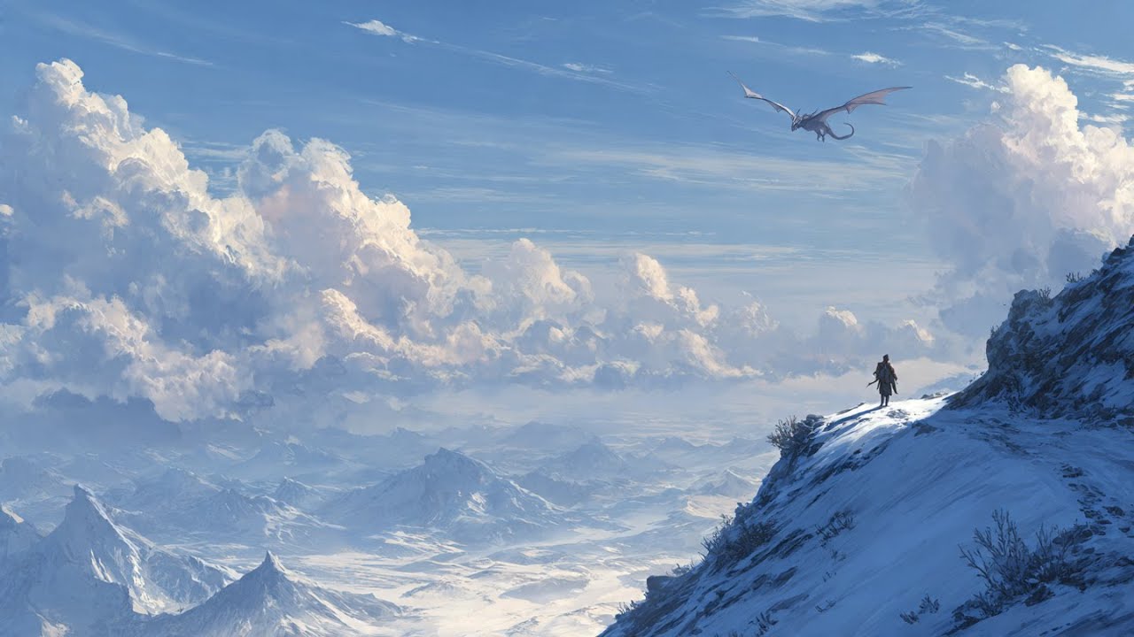 Celtic Fantasy Music – Lone Traveler on a Frozen Cliff Beneath the Open Sky / Study & Focus Music