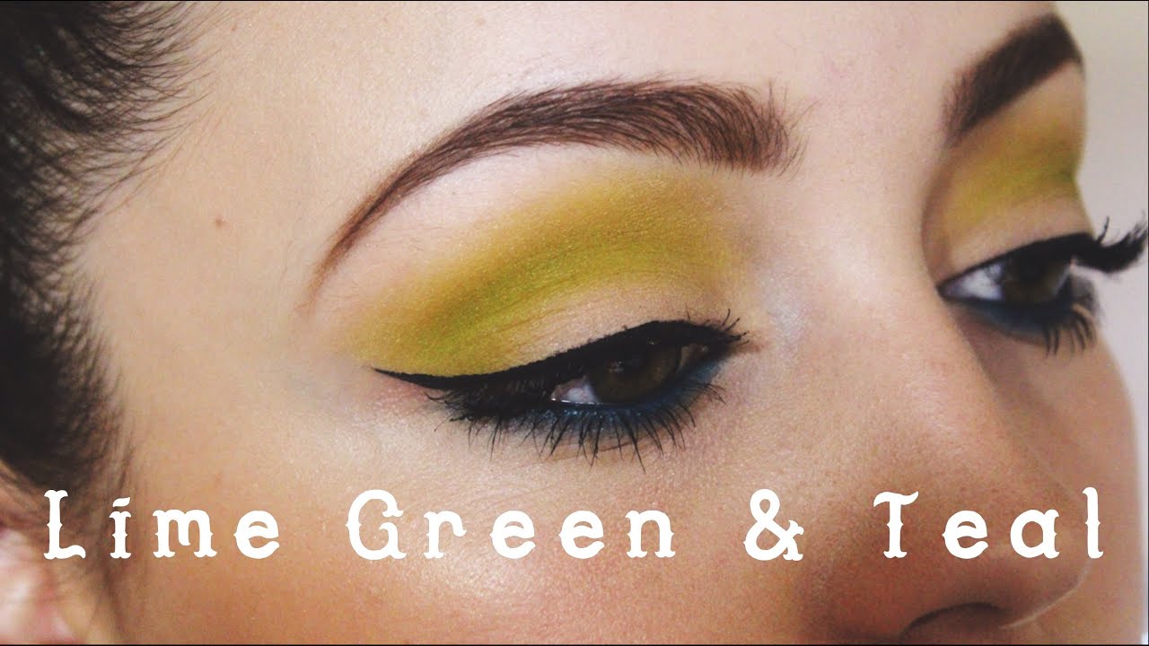 Urban Decay Electric Palette Tutorial- Lime Green & Teal