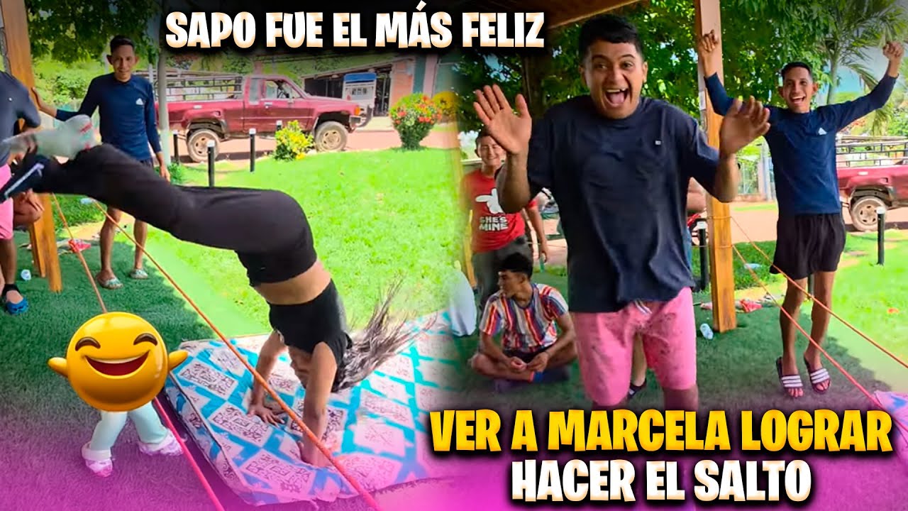 Marcela logró hacer el salto y LLORA DE ALEGRIA. Sapo compartió la FELICIDAD de su hermana.
