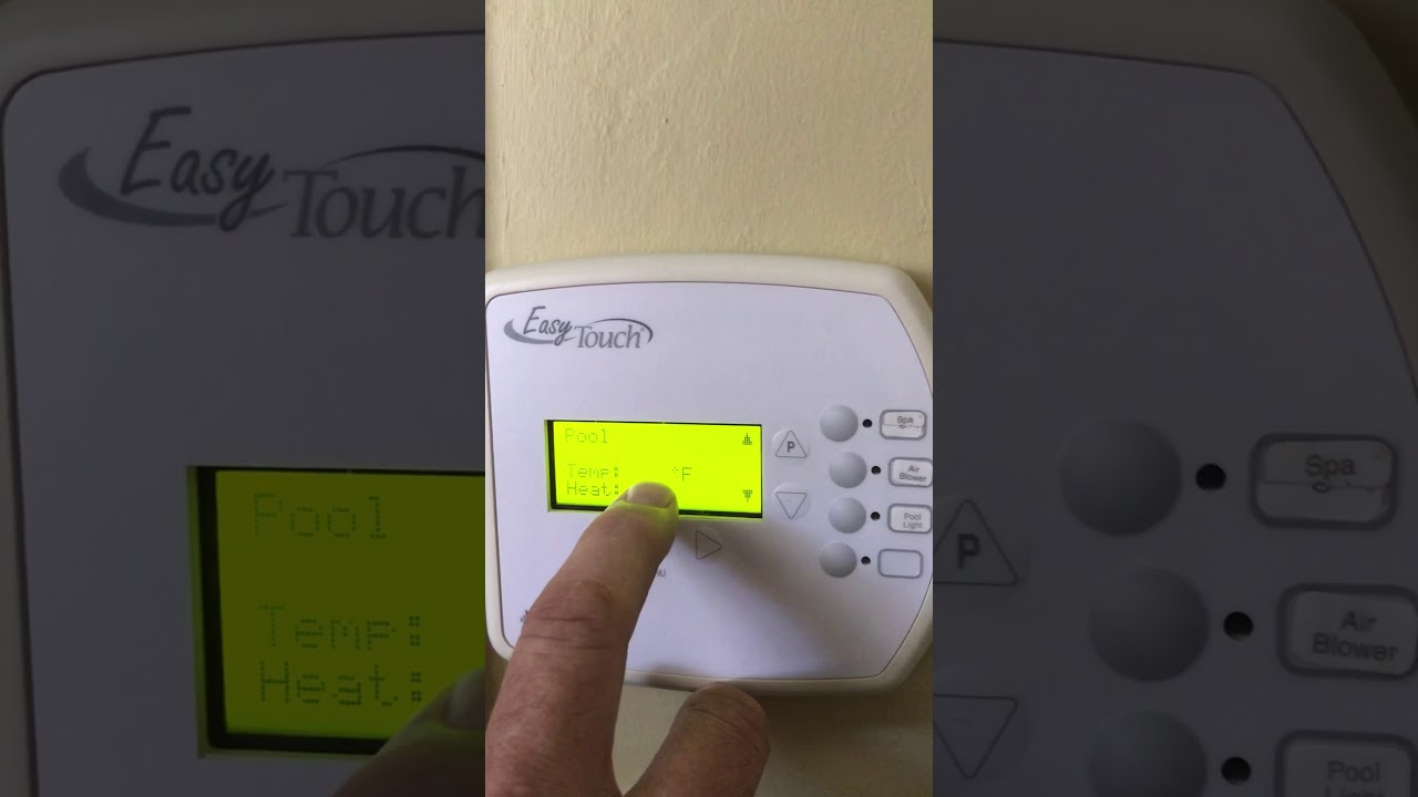 Pentair Easytouch Remote panel Operation - Turn Heater & Spa On/Off