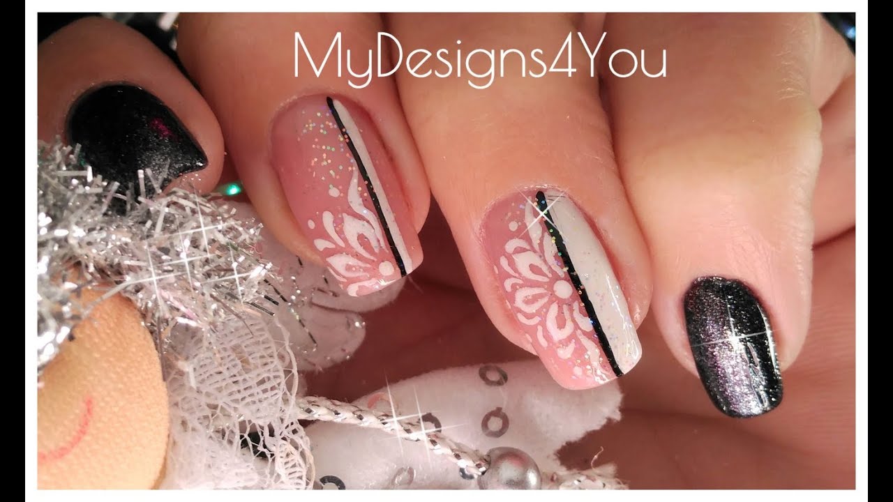 Winter New Year's Nail Art Design Tutorial  ♥
