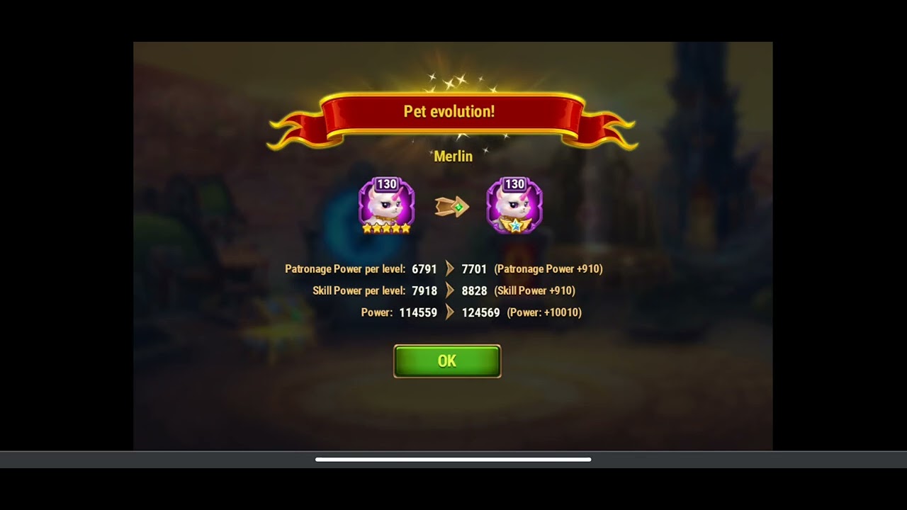 Promote Merlin to 6-Stsrs, Hero Wars