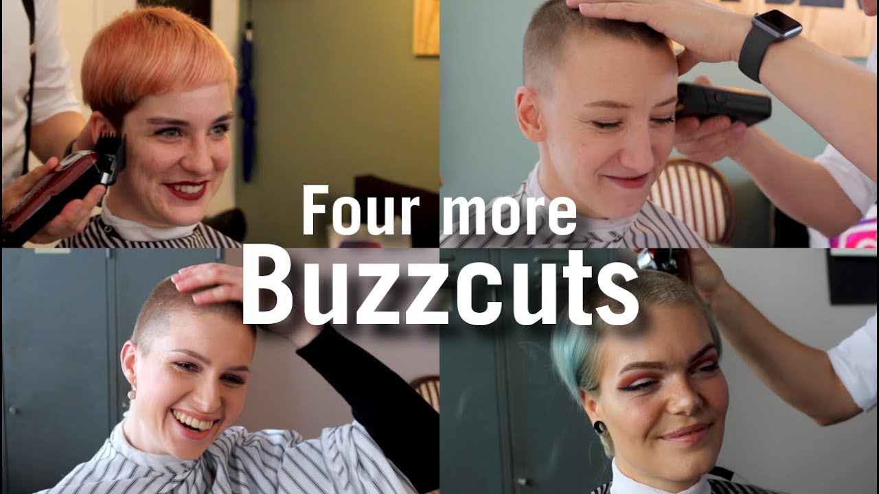MORE BUZZCUTS! 4 Completely different super short hairstyles in one video