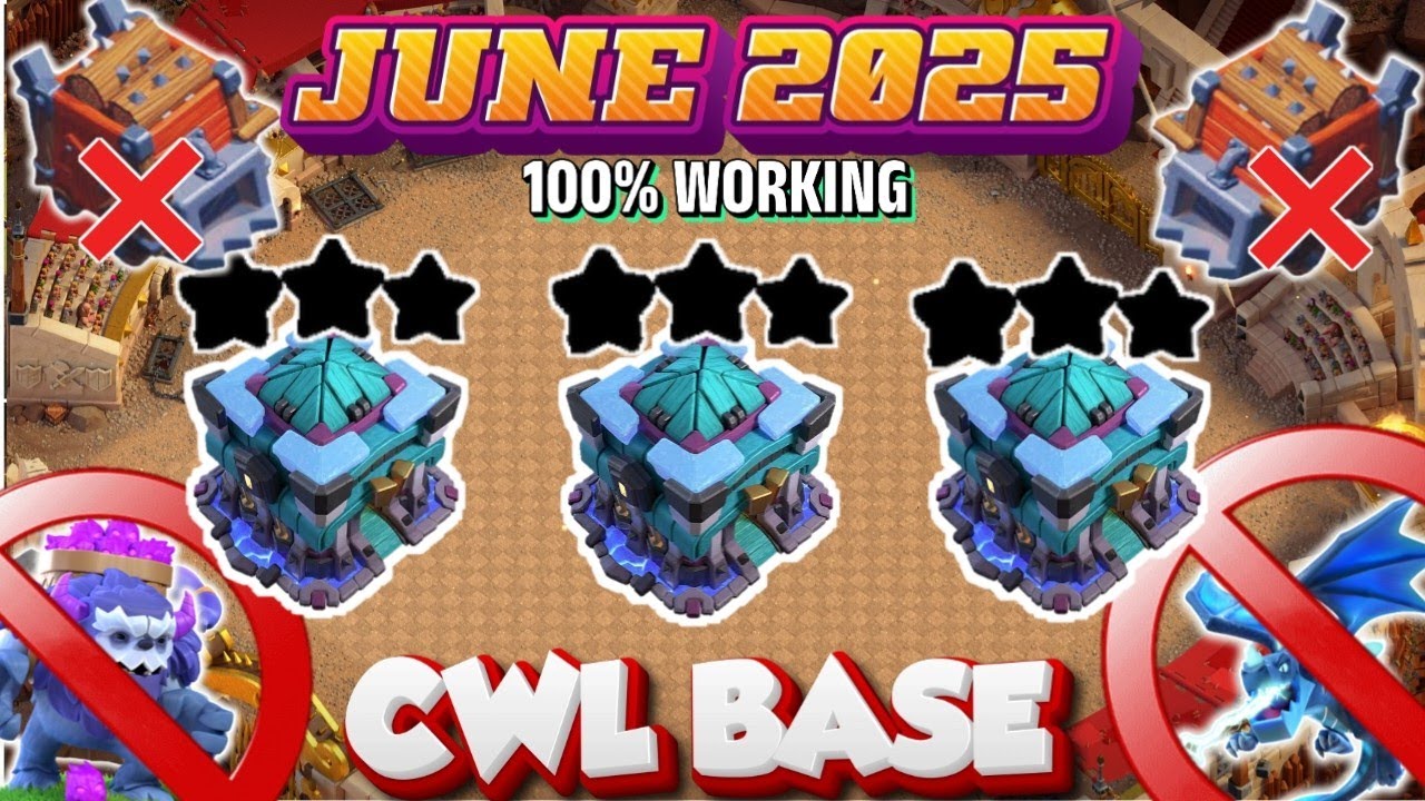 BEST-10 UNBEATEN TH13 CWL BASE WITH LINK + REPLAY || TH13 CWL BASE ANTI 3 STAR || TH13 BEST 2025
