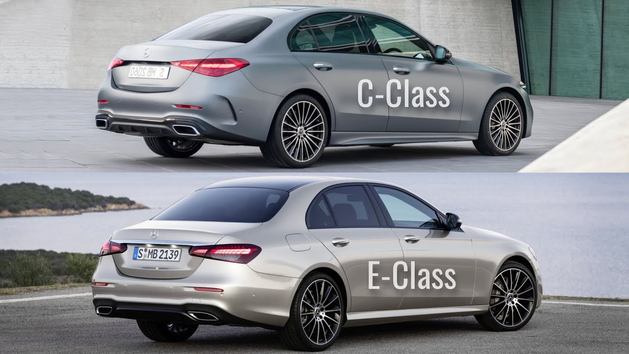 Mercedes C-класса 2022 года против Mercedes E-класса 2022 года