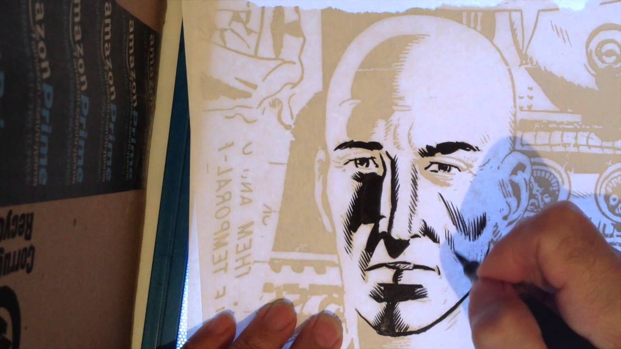 Comic book artist Ken Landgraf demonstrates Wally Wood style lighting techniques