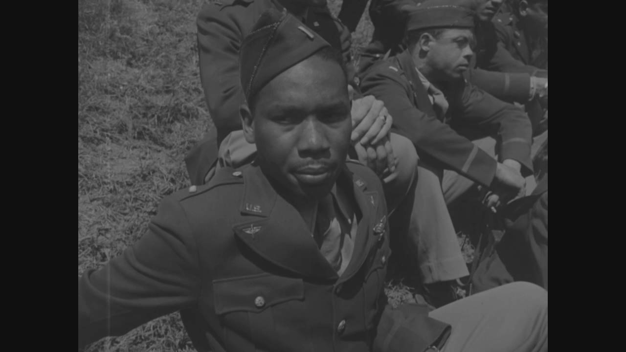 General Eaker Inspects the 99th Squadron, April 1944