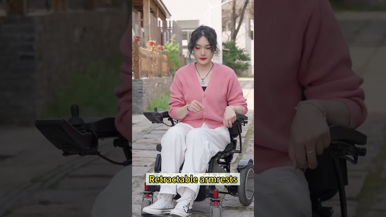 JBH electric wheelchair suitable for travel, simple and elegant black design✨