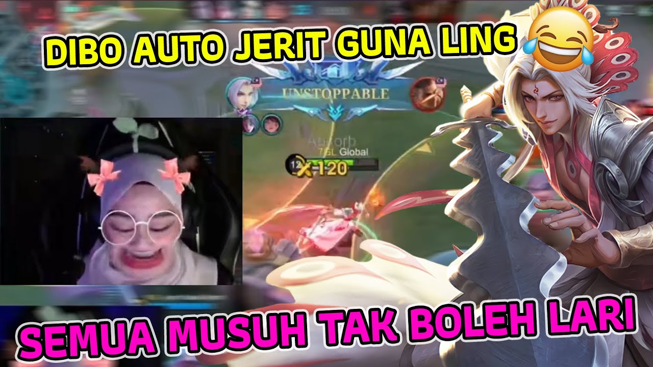 DIBO MENJERIT BANTAI SEMUA ENEMY GUNA LING !! MOBILE LEGENDS