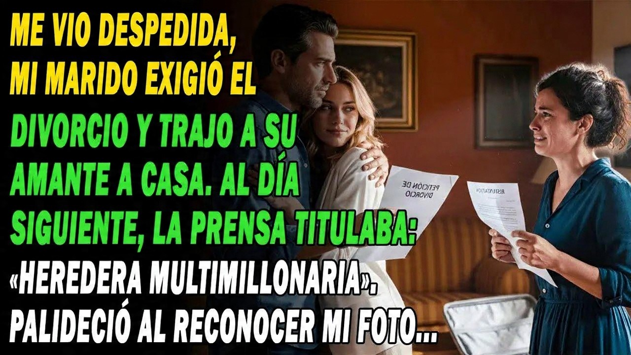 Al Verme Despedida, Mi Marido Me Exigi&oacute; El Divorcio Y Trajo A Su Amante A Casa💔. Al D&iacute;a Siguiente