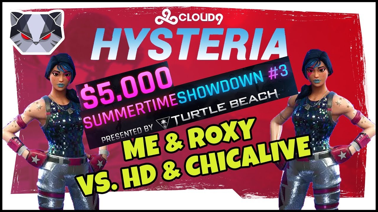 Hysteria | Fortnite Battle Royale - $5,000 Summer Showdown Tourney vs. High Distortion & ChicaLive