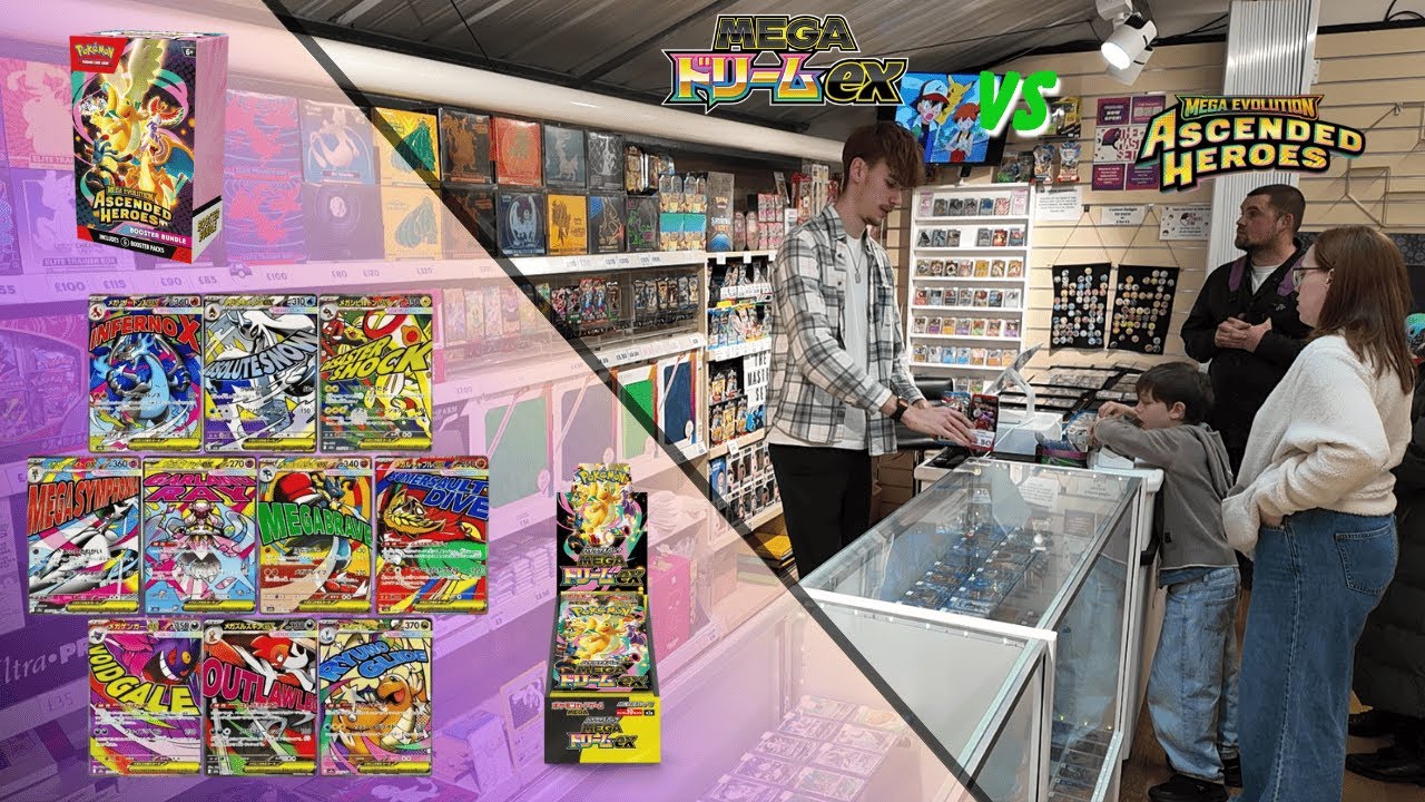 Управление магазином коллекционных карточек Pokemon в преддверии Рождества (вид от лица владельца...