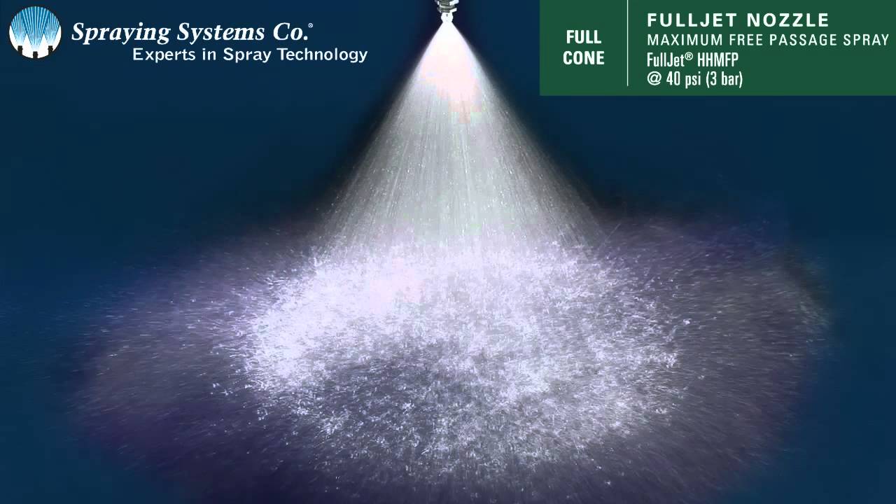 FullJet&reg; HHMFP Standard Spray Nozzle Pattern Demonstration by Spraying Systems Co.