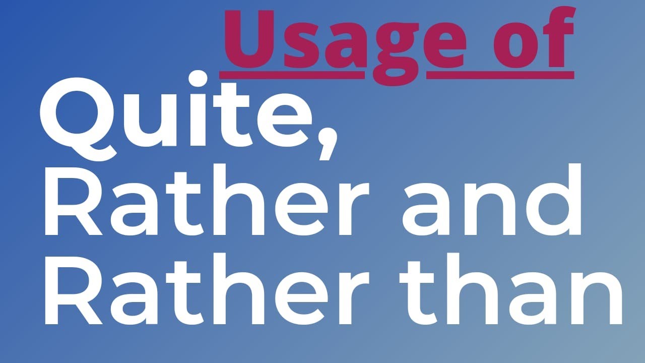 Usage of  