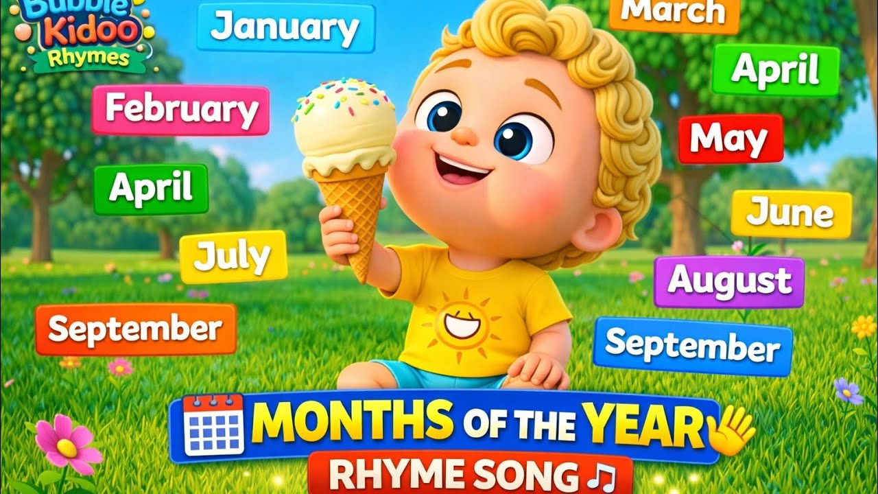 Months of the Year Song for Kids | Learn 12 Months | Nursery Rhymes