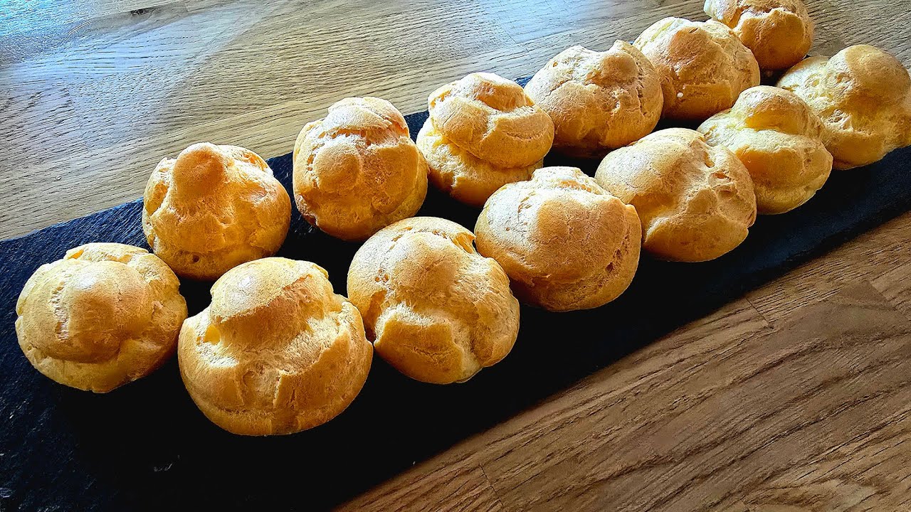 Cream Puffs (Choux Pastry)😋نون خامه‌ای راحت و خوشمزه 