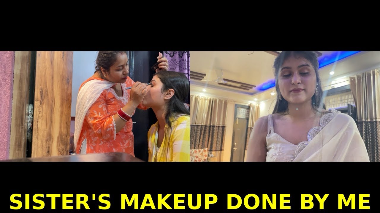 ONE DAY AS A MUA|DOING MY SISTER’S MAKEUP💄Full GLAM LOOK|Saree look