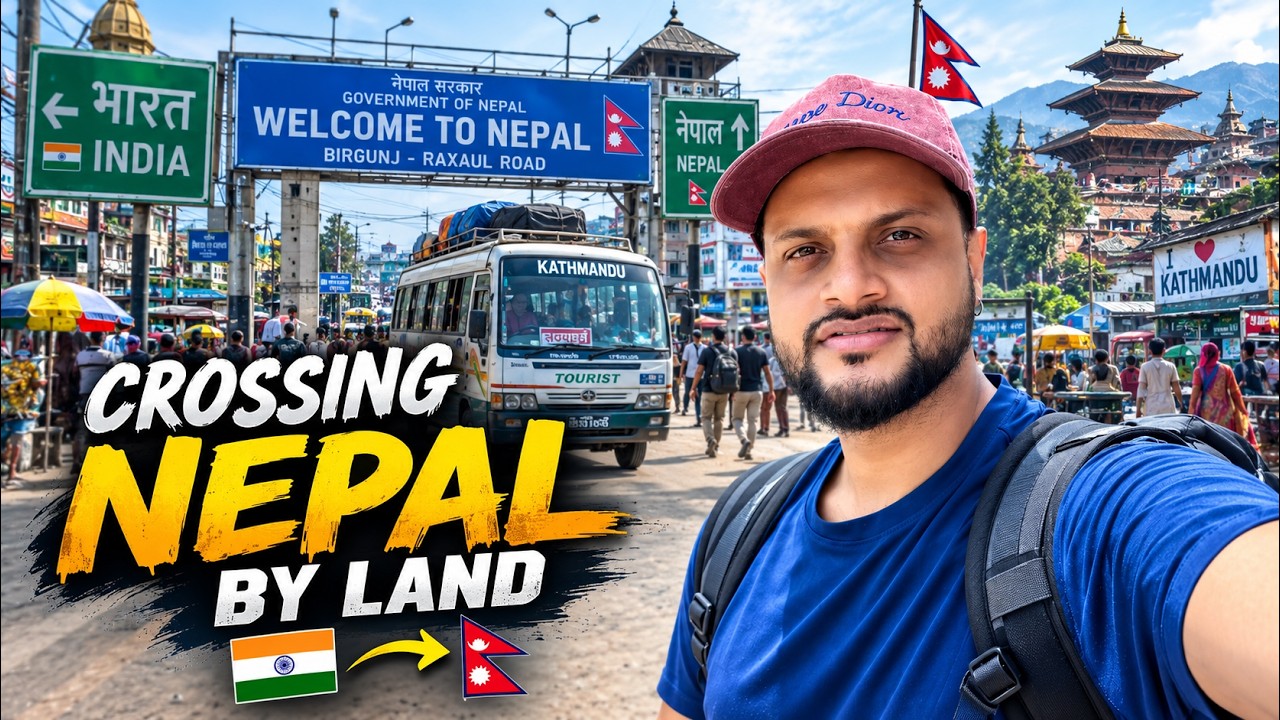 My First Time in Nepal! 🇳🇵 Crossing the India-Nepal Border Using Local Transport