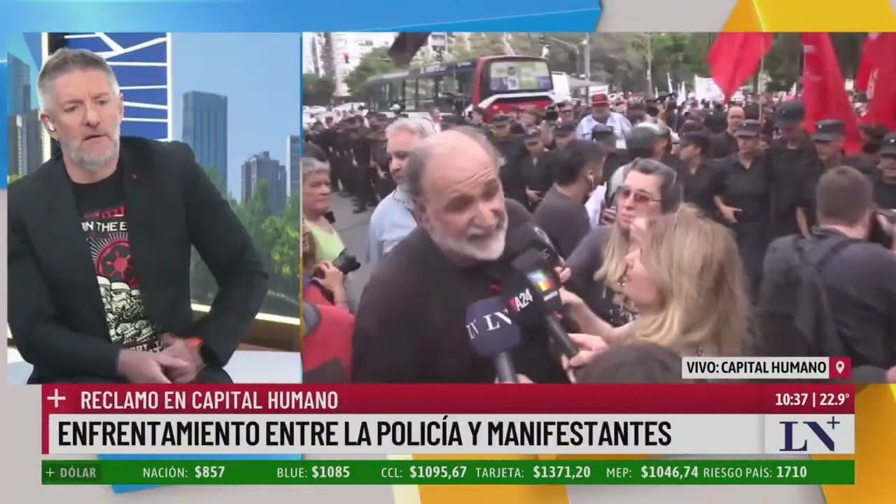 Protesta y caos en Capital Humano: enfrentamiento entre la policía y manifestantes
