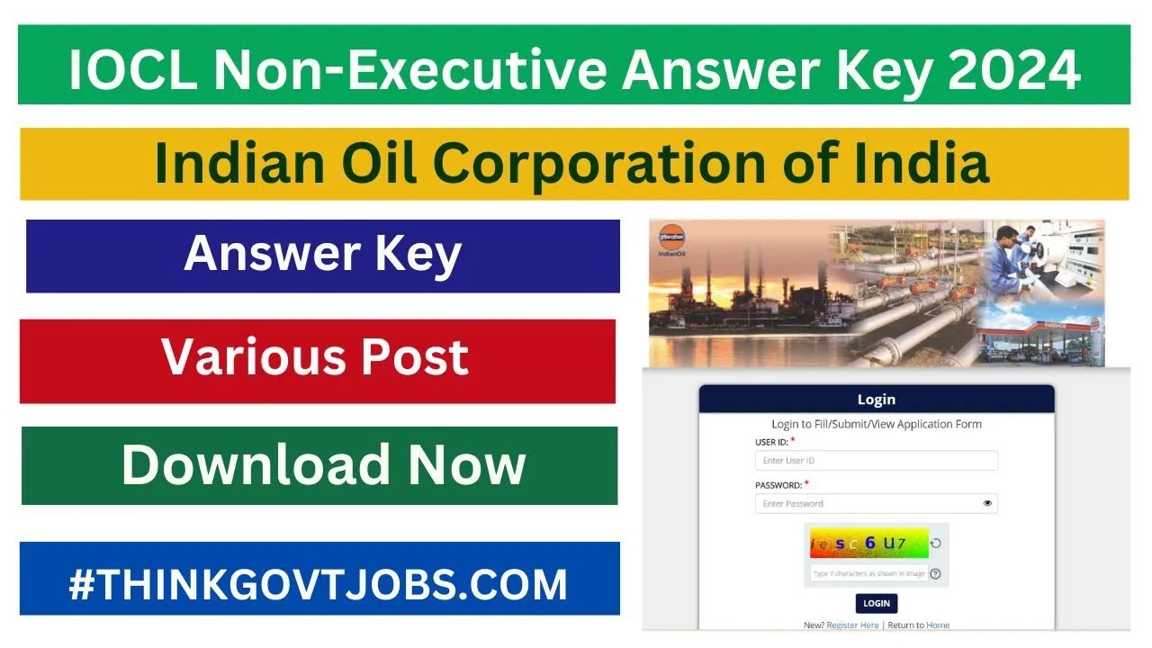 IOCL Non-Executive Answer Key 2024 | IOCL Non Executive Answer Key 2024 Download (Released)