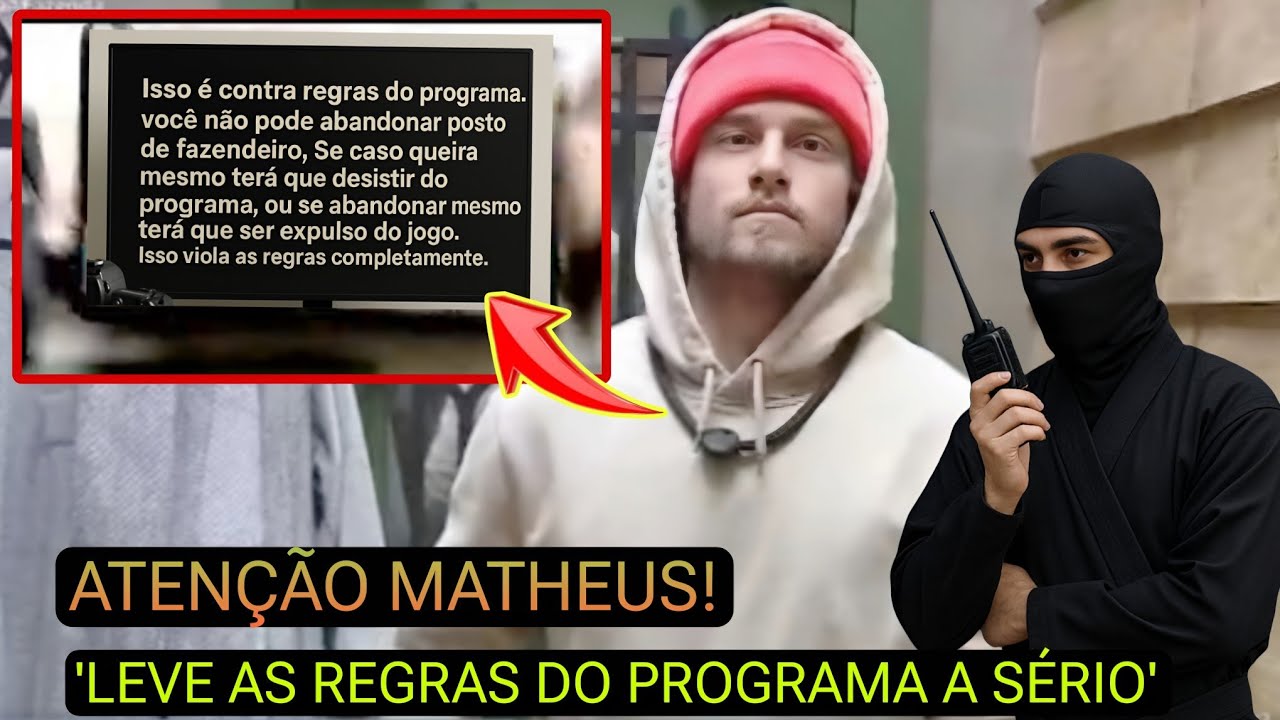 A FAZENDA 2025: MATHEUS VIOLA PROTOCOLO COMETE LOUCURA POR DUDA E LEVA ALERTA DA PRODUÇÃO