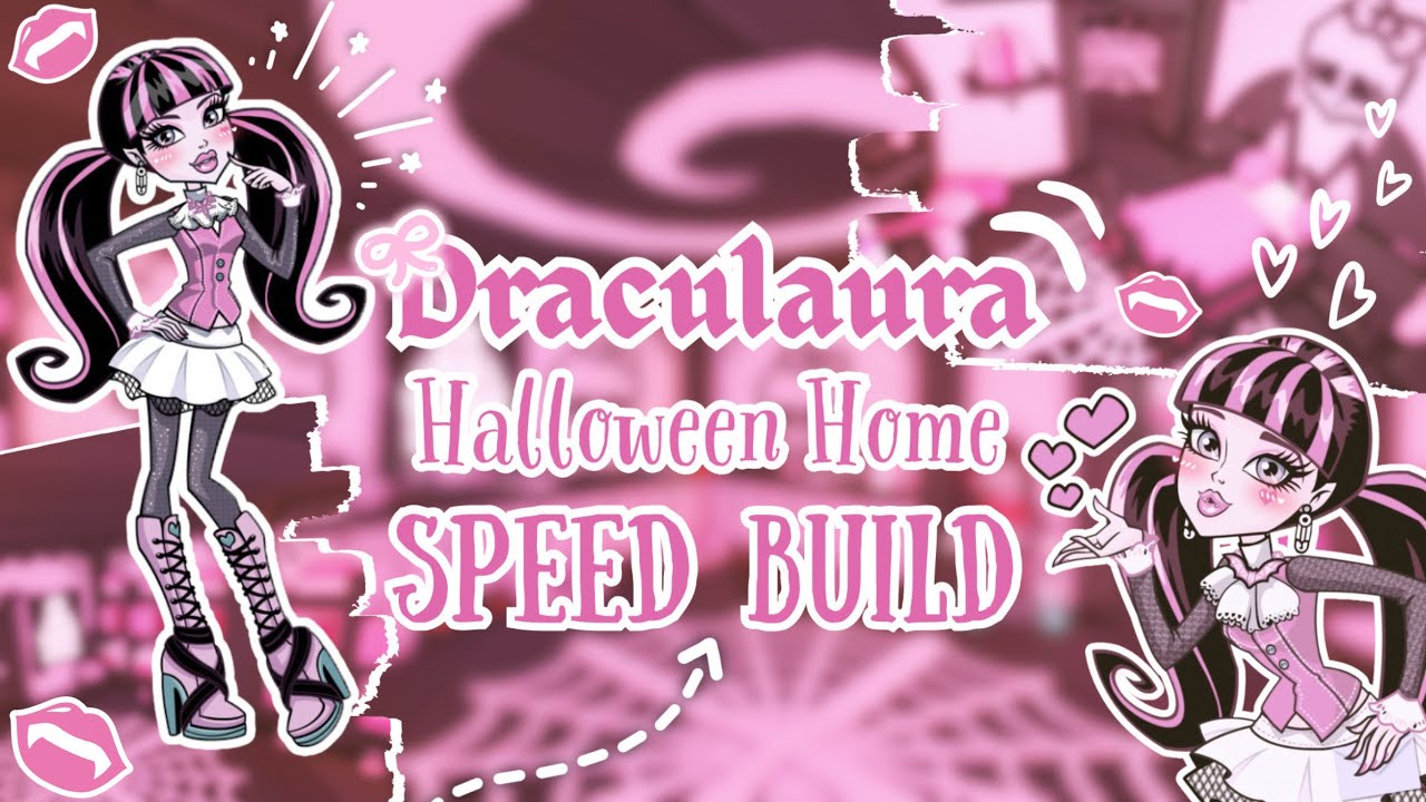 ≽^• ˕ • ྀི≼ Draculaura Halloween Home Speed Build - Adopt Me Speed Build - 