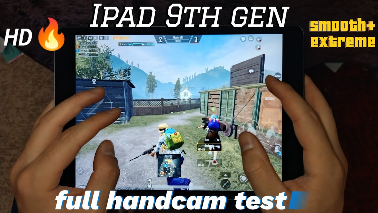 Ipad 9| smooth+60 fps pubg gameplay full handcam test 2