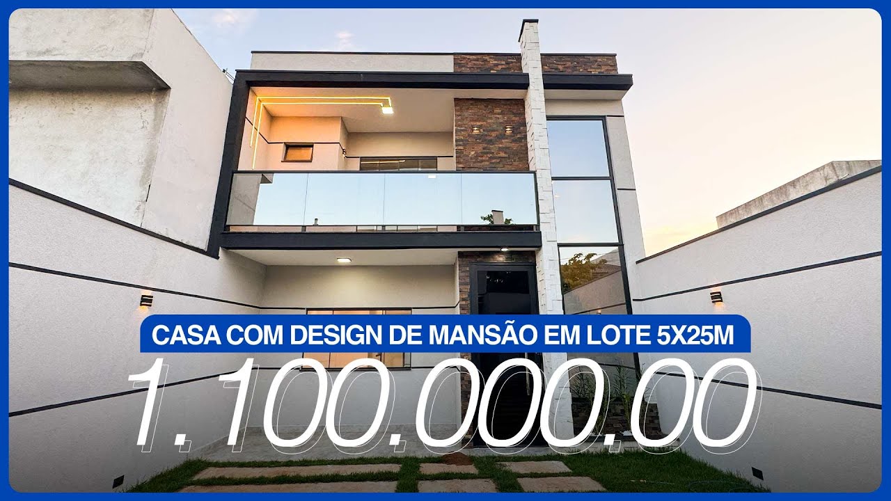 A MANSÃO COMPACTA em um LOTE 7x25 metros é a MELHOR opção para você
