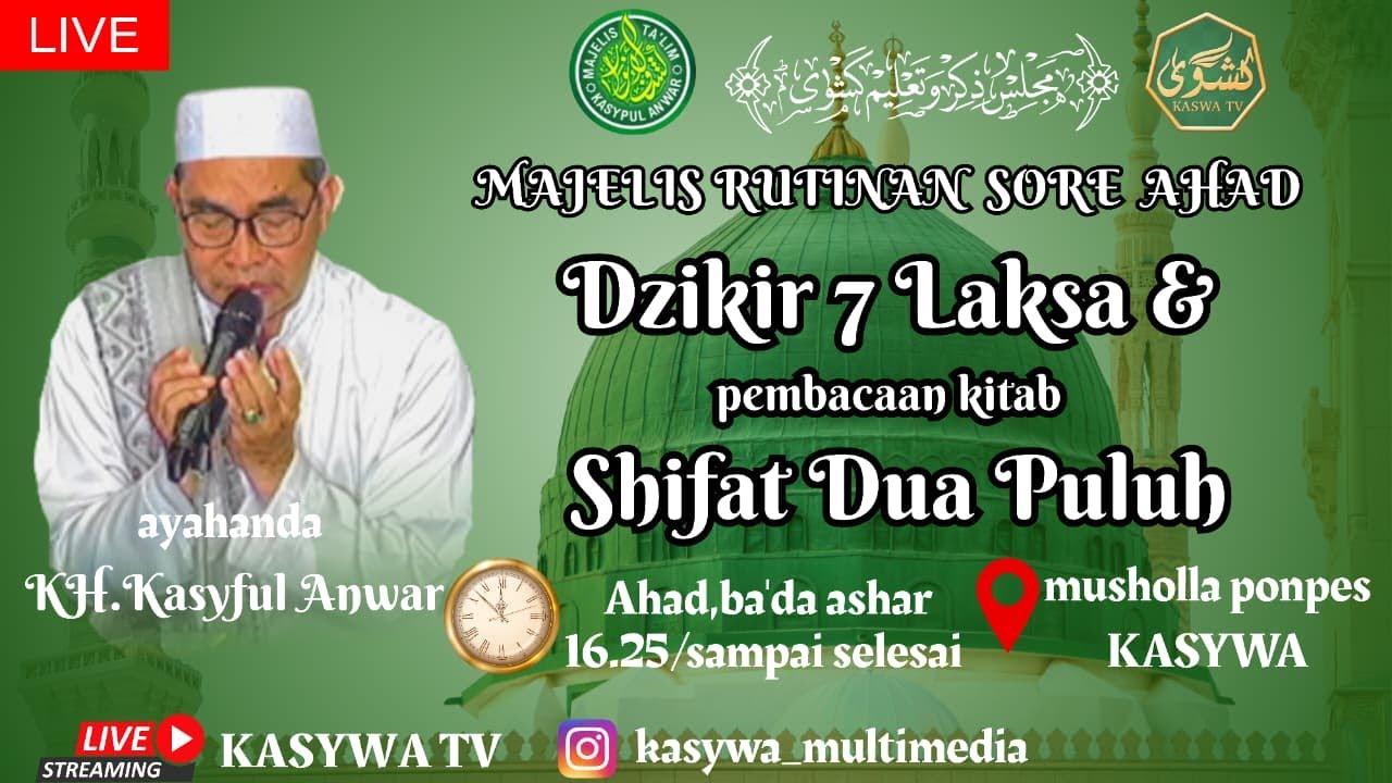 🔴[LIVE]  PENGAJIAN RUTIN SORE AHAD MAJELIS DZIKIR WA TA`LIM KASYWA 08/02/2026
