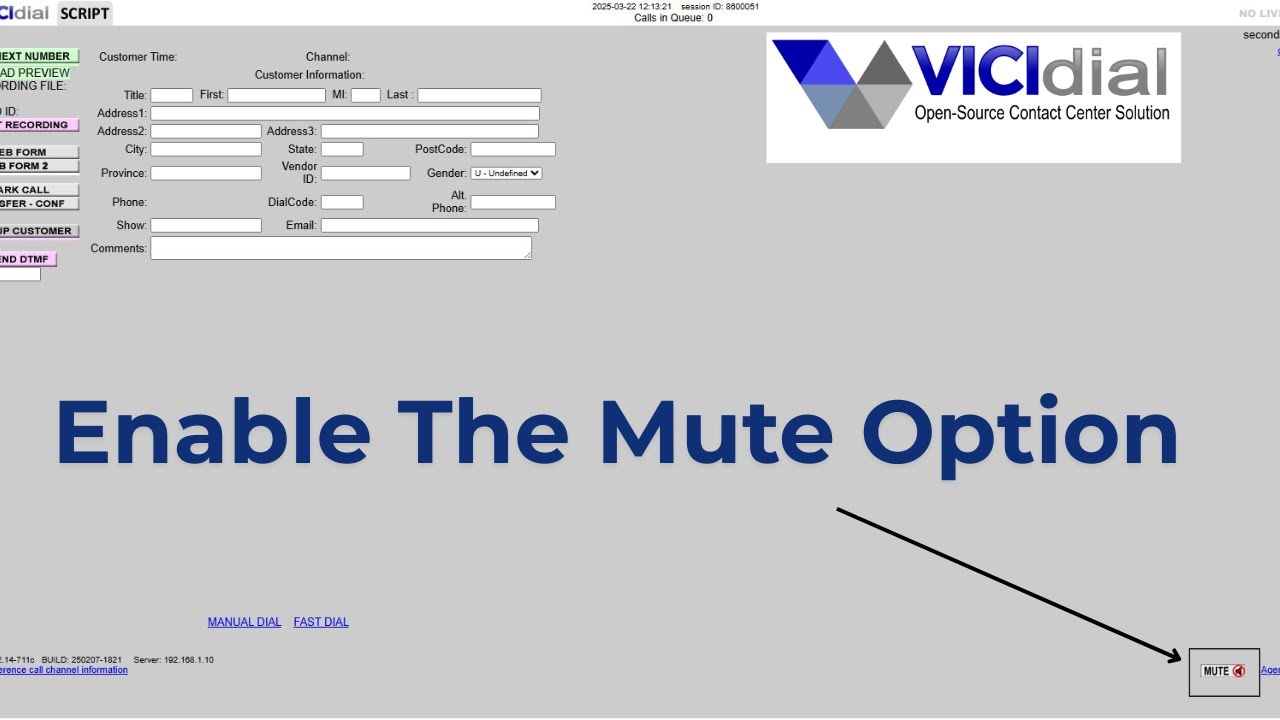 HOW TO ENABLE THE MUTE OPTION IN ASTERISK 13 VICIDIAL | STEP-BY-STEP GUIDE
