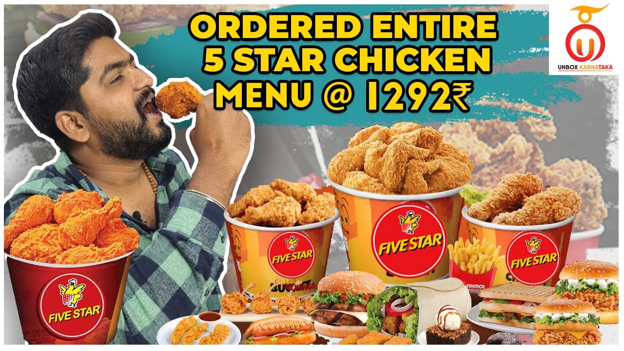 Five Star Chicken - Is it Better Than KFC? | Kannada Food Review | Unbox Karnataka