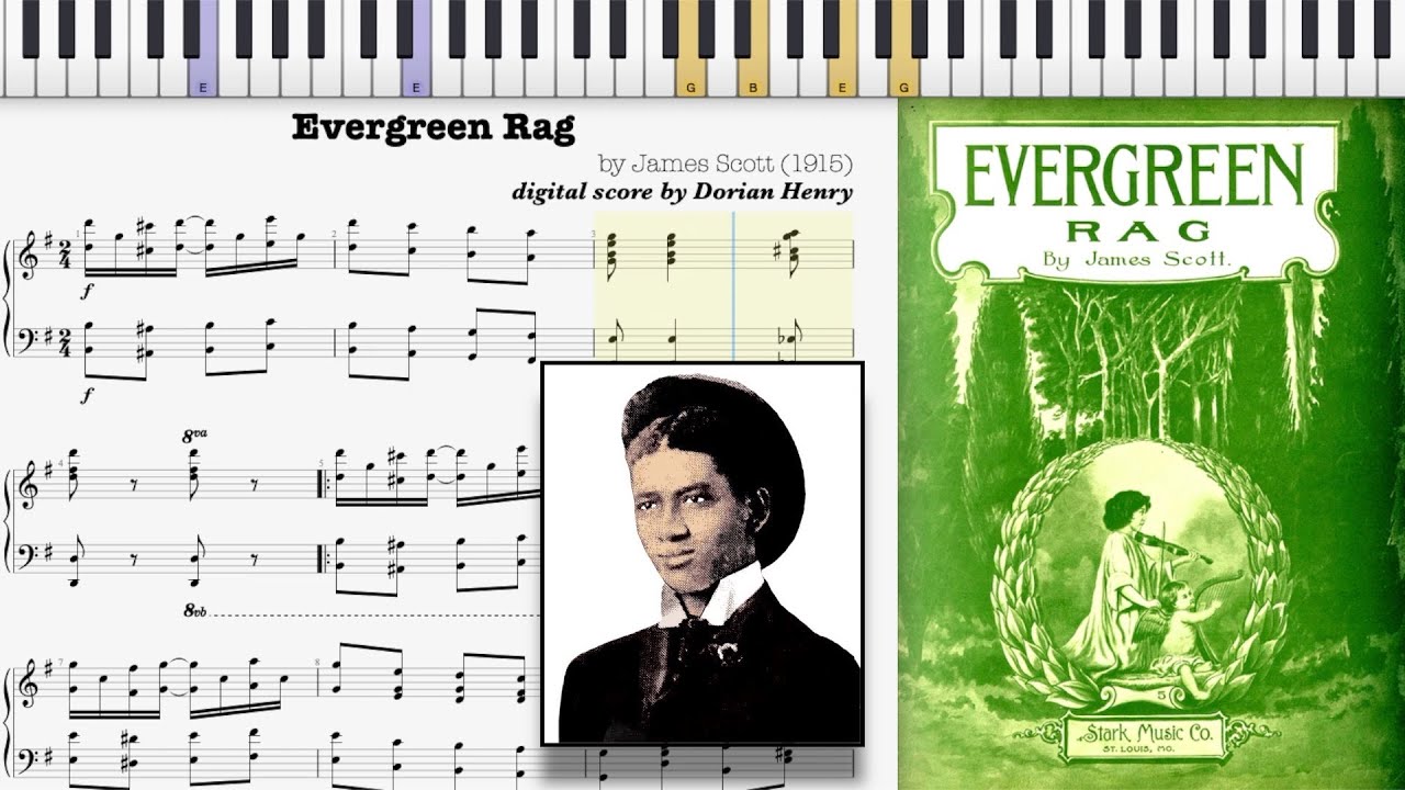 Evergreen Rag by James Scott (1915, Ragtime piano)