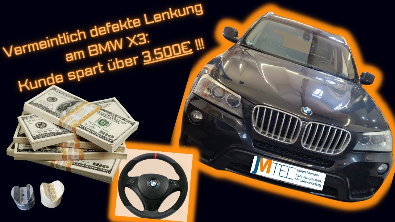 BMW X3 30d F25 Lenkung klopft | Lenkgeräusche im Stand | Reparatur erspart neues Lenkgetriebe