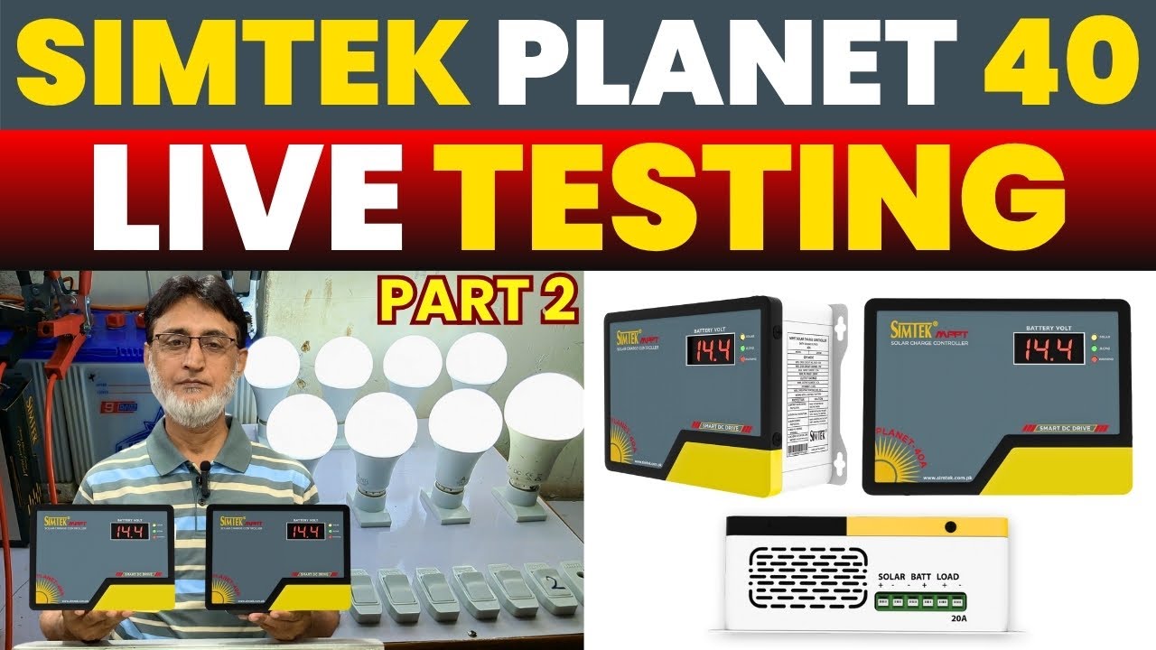 Simtek Planet 40 | LIVE Testing Part 2 - Run DC Load Without Battery