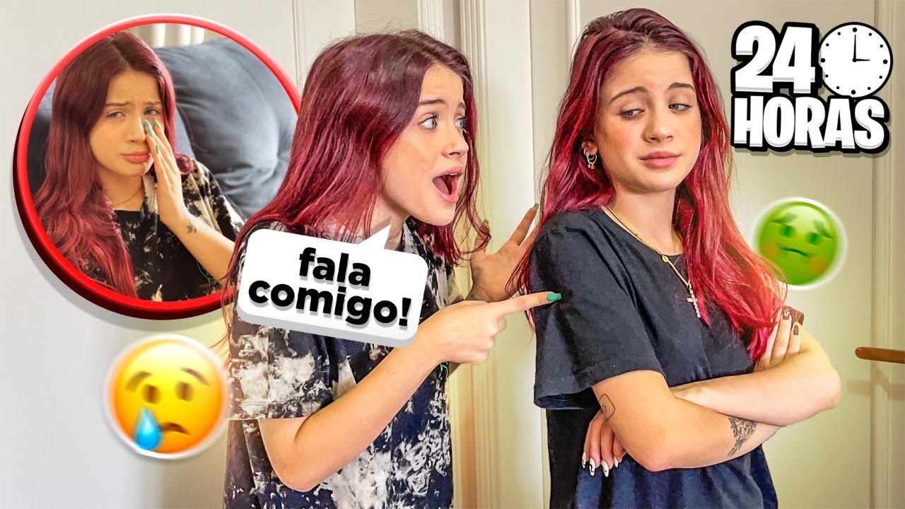 24 HS IGNORANDO MINHA IRMÃ GÊMEA!!  *Ela Chorou..?*